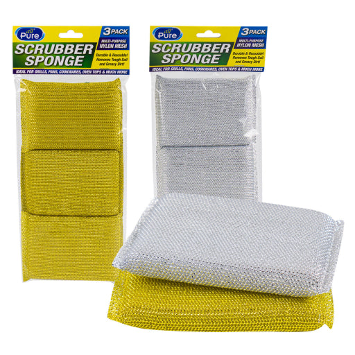 Esponja Depuradora De Malla De Nailon All Pure De 3 Piezas