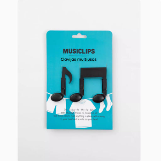 Sujetadores en forma de notas musicales