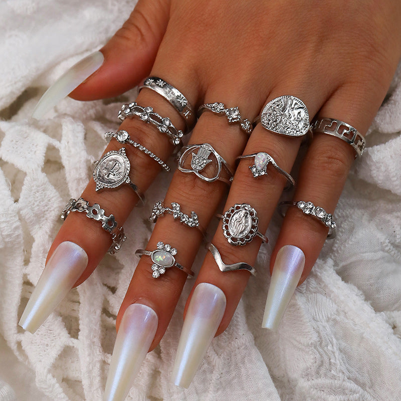 Set de anillos con símbolos