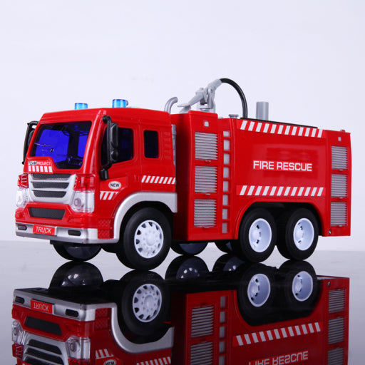 Camión de bomberos con rociador de agua y canto [Rojo]