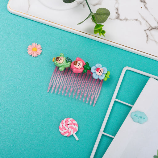 Peineta infantil flor de cactus