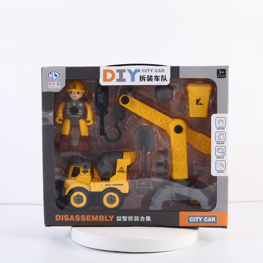 Paquete de vehículos de ingeniería de montaje y desmontaje de bricolaje.