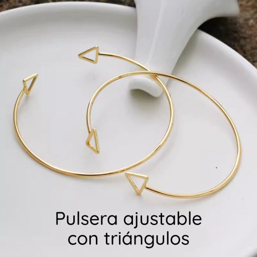 Pulsera ajustable con triángulos