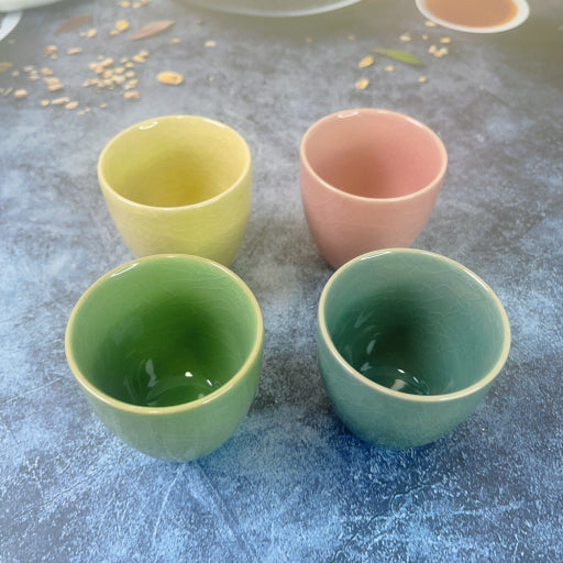 Taza alta glaseada con miel Ge Kiln
