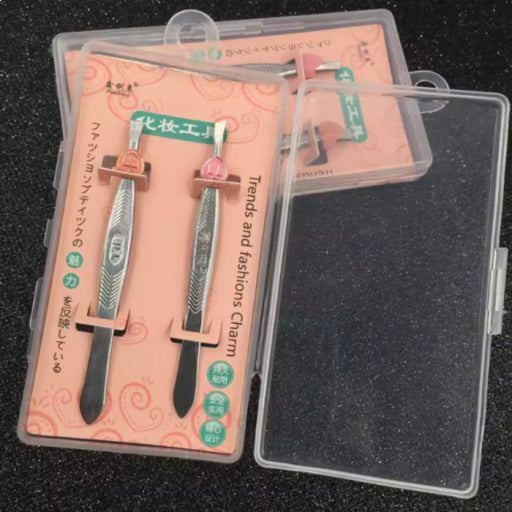 C018 caja dura michele para dos clips de cejas