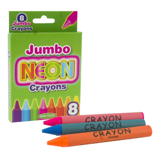 8 Crayones De Neón Gigantes.