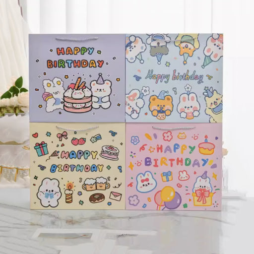 Bolsa de regalo de oso floral