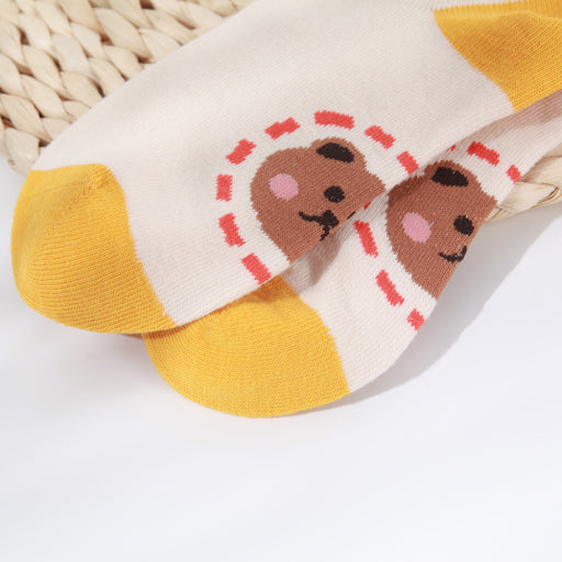 Calcetines infantiles con dibujos animados en contraste de colores [L]