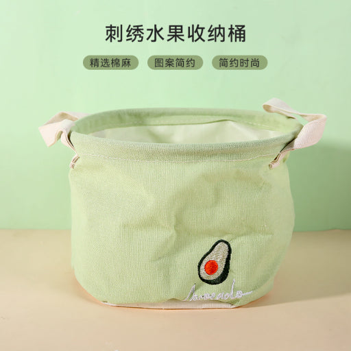 Cubo de almacenamiento de frutas bordado (pequeño)