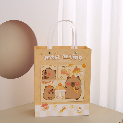 Bolsa de regalo de flores estilo pintura al óleo (grande)