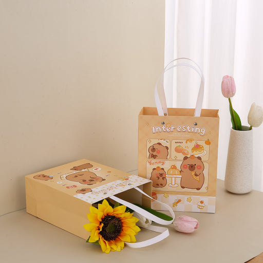 Bolsa de regalo de flores estilo pintura al óleo (pequeña)