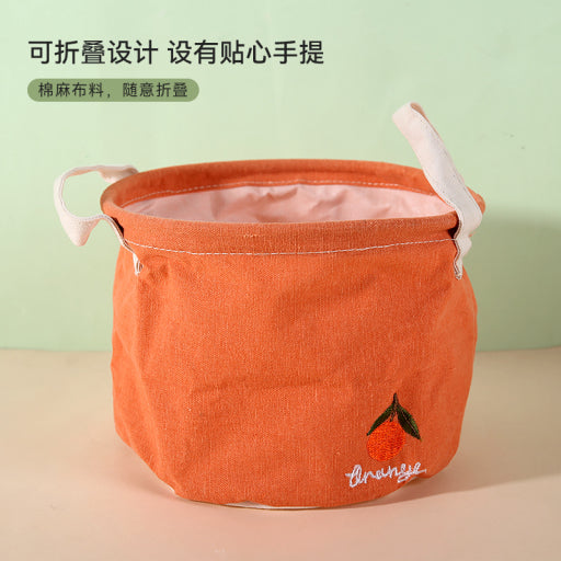 Cubo de almacenamiento de frutas bordado (pequeño)
