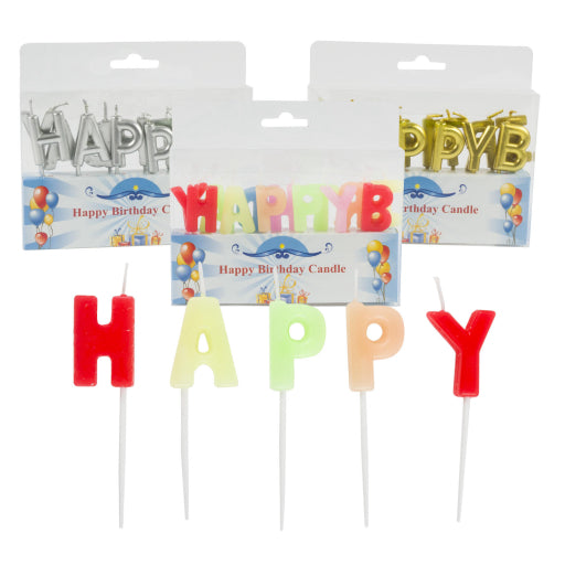 Velas Con Letras Metálicas