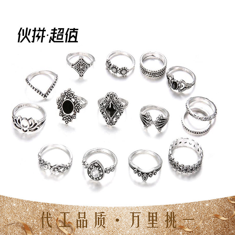 Set de 15 anillos