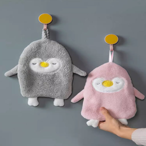 Toalla de mano con forma de pingüino