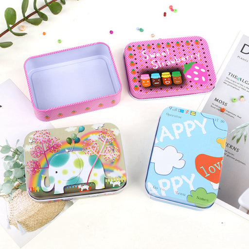 Pequeña caja metálica para almacenamiento