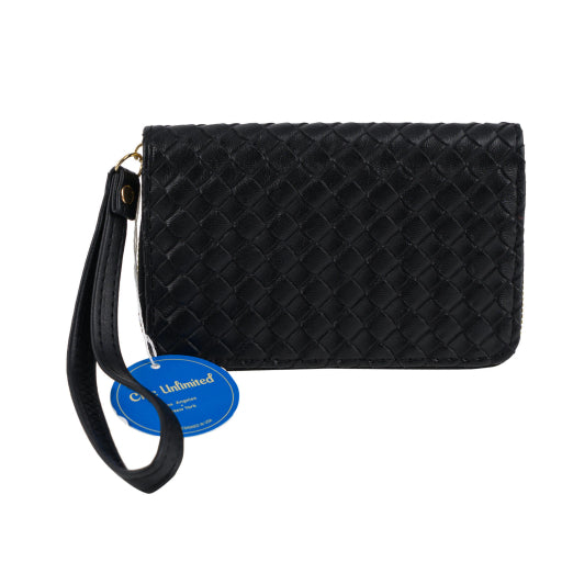 Cartera Tamaño Mediano Grabado Negro