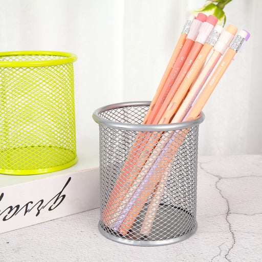 Portalápices redondo de metal Rojo rosa