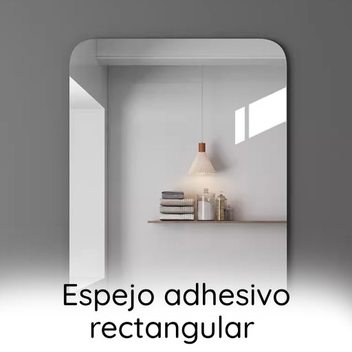 Espejo adhesivo rectangular