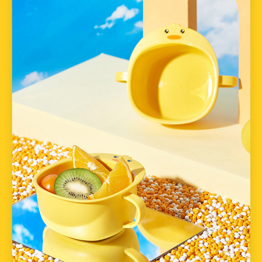 Cuenco infantil con pato y yema de huevo [Amarillo]