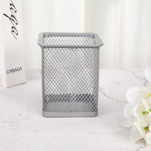 Portalápices cuadrado de metal - Negro