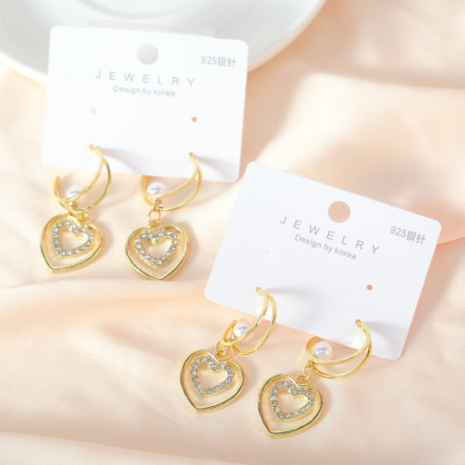 Pendientes de perlas de amor (1 par)