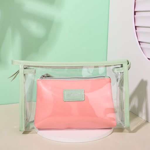 Bolsa de maquillaje portátil Jelly Mother Child (beige)
