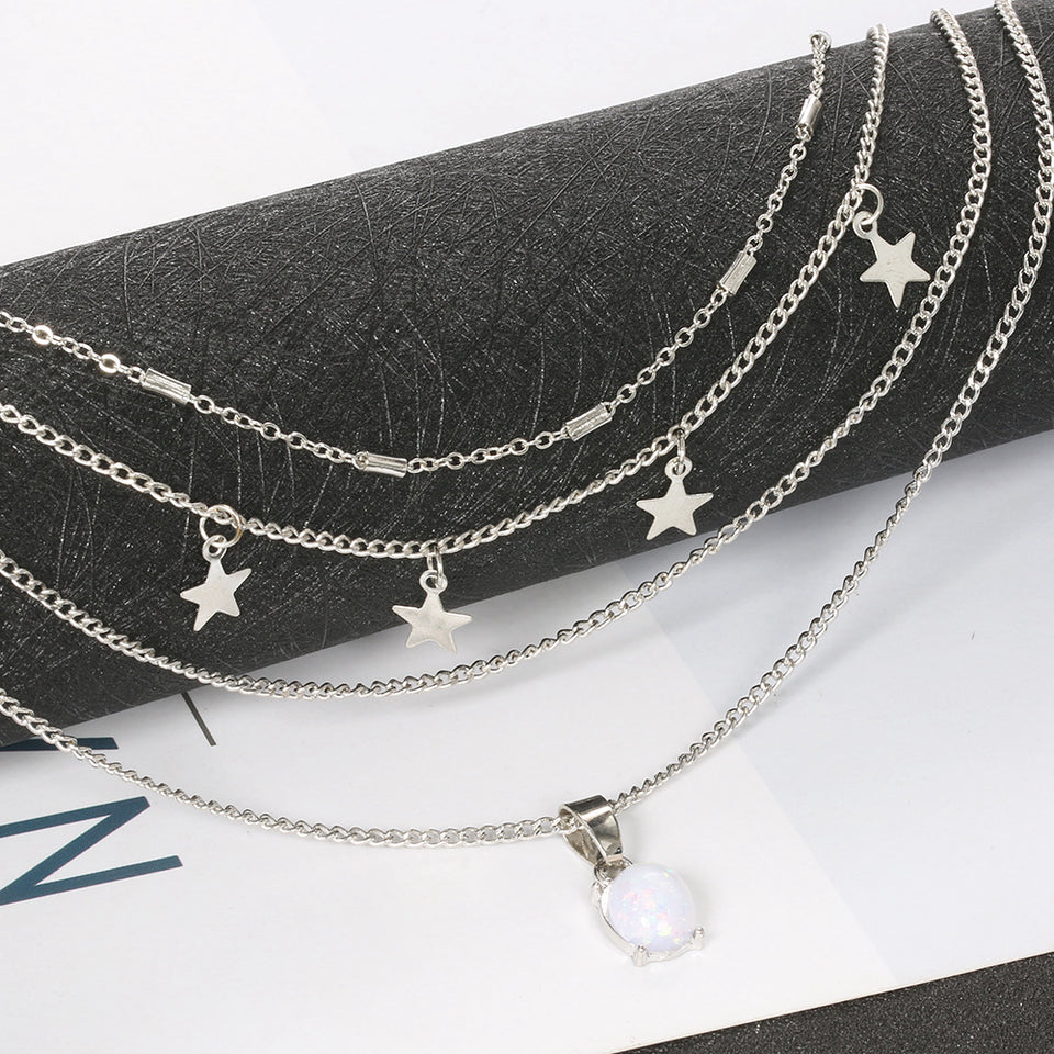 Set de collares plateados