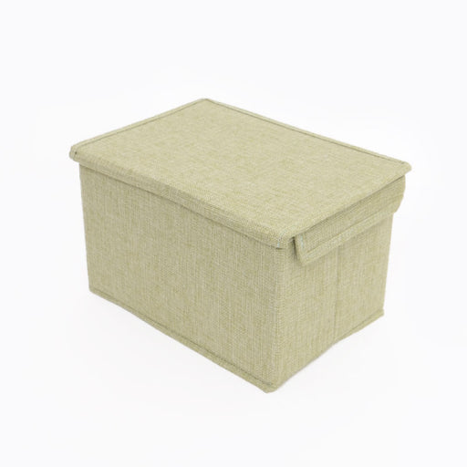 Caja de almacenamiento pequeña con mango de madera (verde)