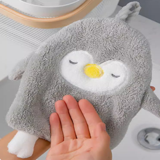 Toalla de mano con forma de pingüino