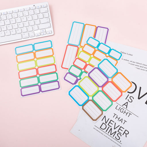 Etiqueta de cuadro de color