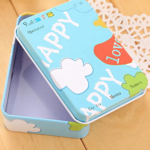Pequeña caja metálica para almacenamiento