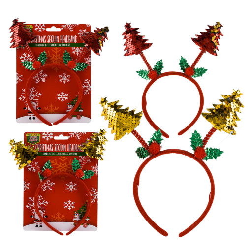 Diadema,9"Arbol De Navidad Dsgn 2Ast