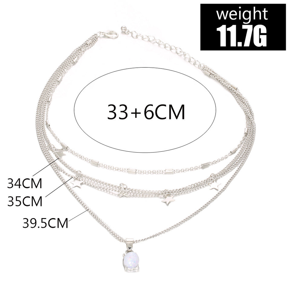 Set de collares plateados