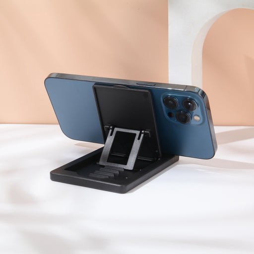 Soporte plegable para teléfono de escritorio