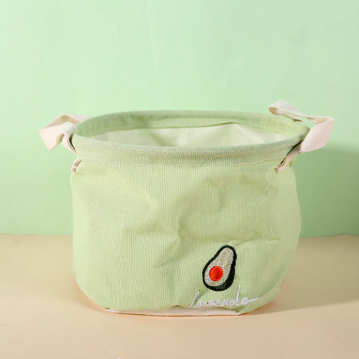 Cubo de almacenamiento de frutas bordado (pequeño)