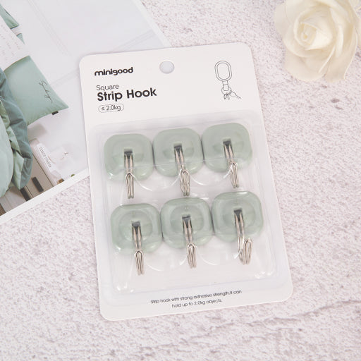 Gancho adhesivo cuadrado(6)