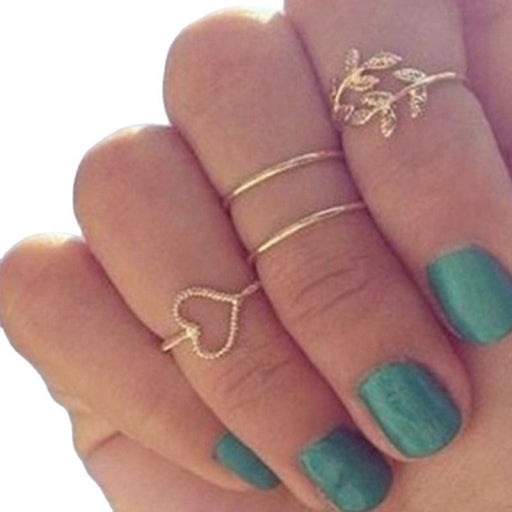 Set de 4 anillos delgados