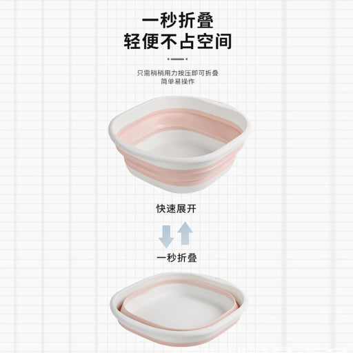 Lavabo portátil plegable de silicona tamaño mediano