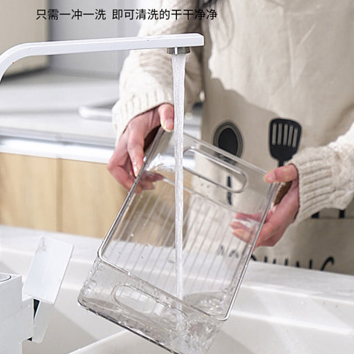 Cesta de almacenamiento pequeña cuadrada de PET transparente