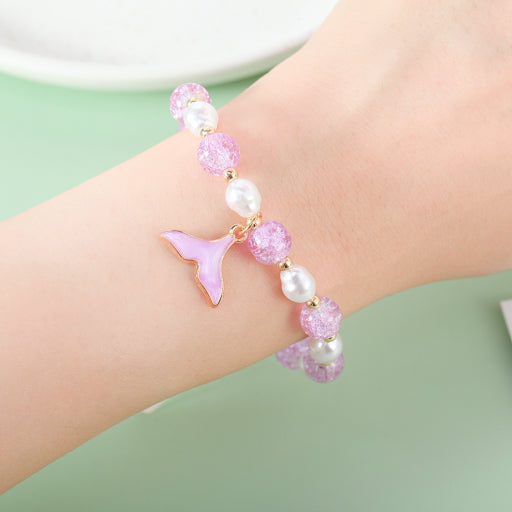 Pulsera de cuentas con perlas de imitación