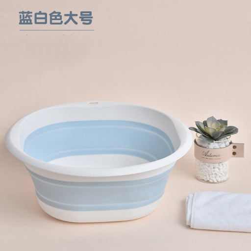 Lavabo plegable portátil de silicona tamaño grande