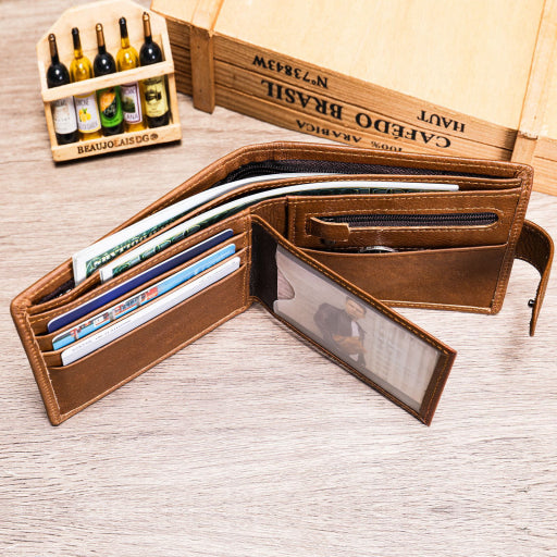 Cartera con broche para hombre