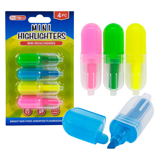 Mini Marcador Resaltador Proffice De 4 Piezas