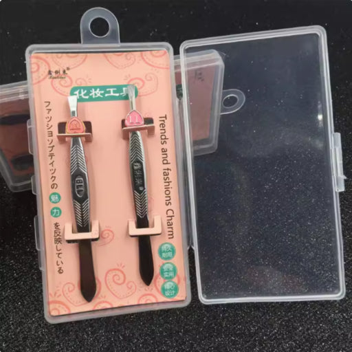 C018 caja dura michele para dos clips de cejas
