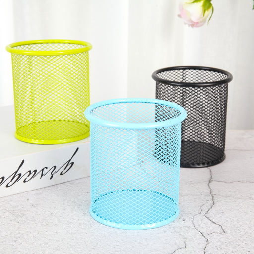 Portalápices redondo de metal Rojo rosa