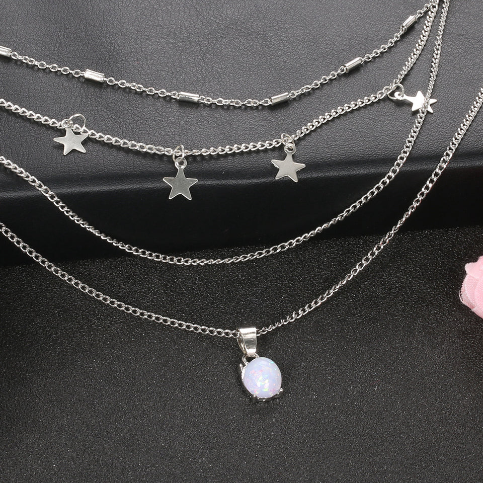 Set de collares plateados