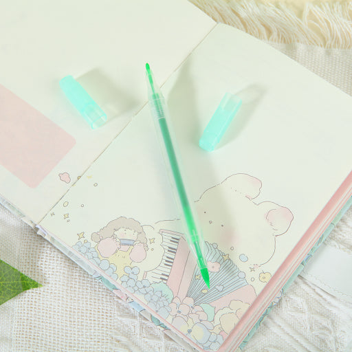 Resaltador de doble punta de 6 colores