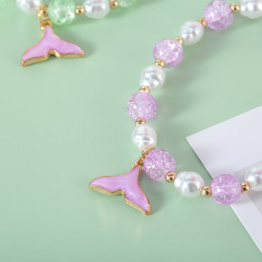 Pulsera de cuentas con perlas de imitación