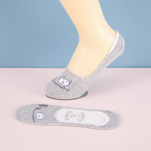 Calcetines invisibles de mujer con dibujos animados (2 pares)